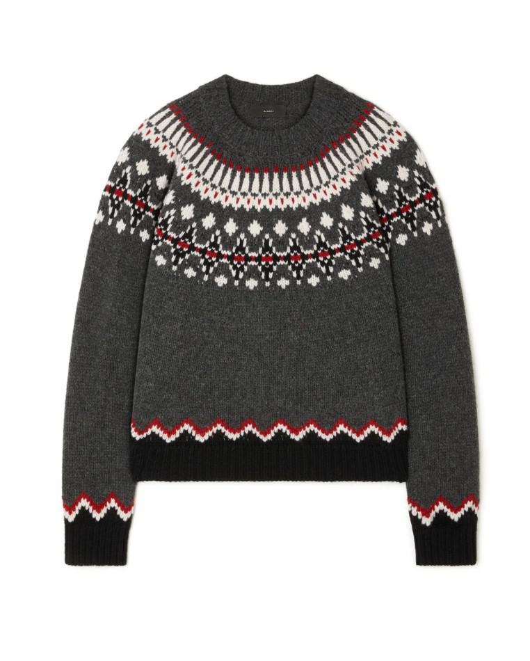 Alanui Sweet Winter Sweater Schwarz Grau/Multicolor