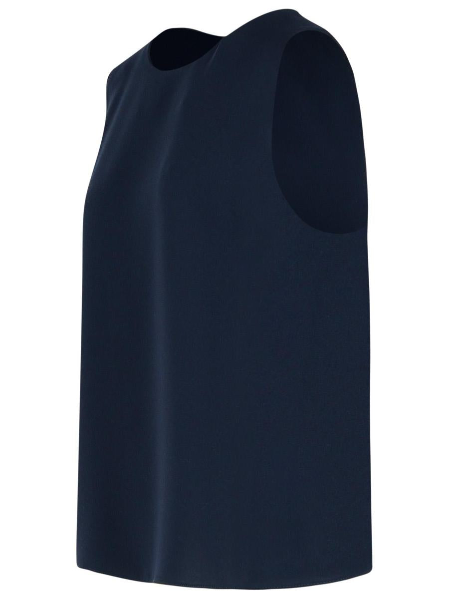 PAROSH Blaue Polyesterbluse