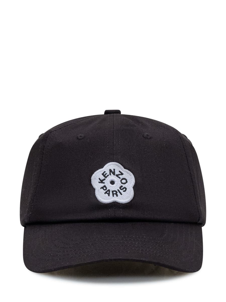 Kenzo Kenzo – Schwarze Kappe mit Blumenlogo