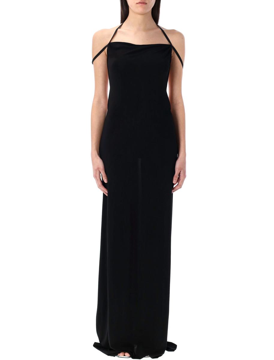 Marine Serre – Langes, drapiertes Jerseykleid