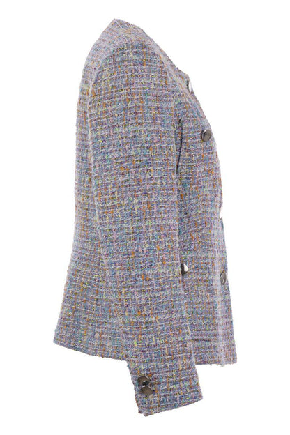 Tagliatore – Jacke mit Rundhalsausschnitt und Vordertaschen