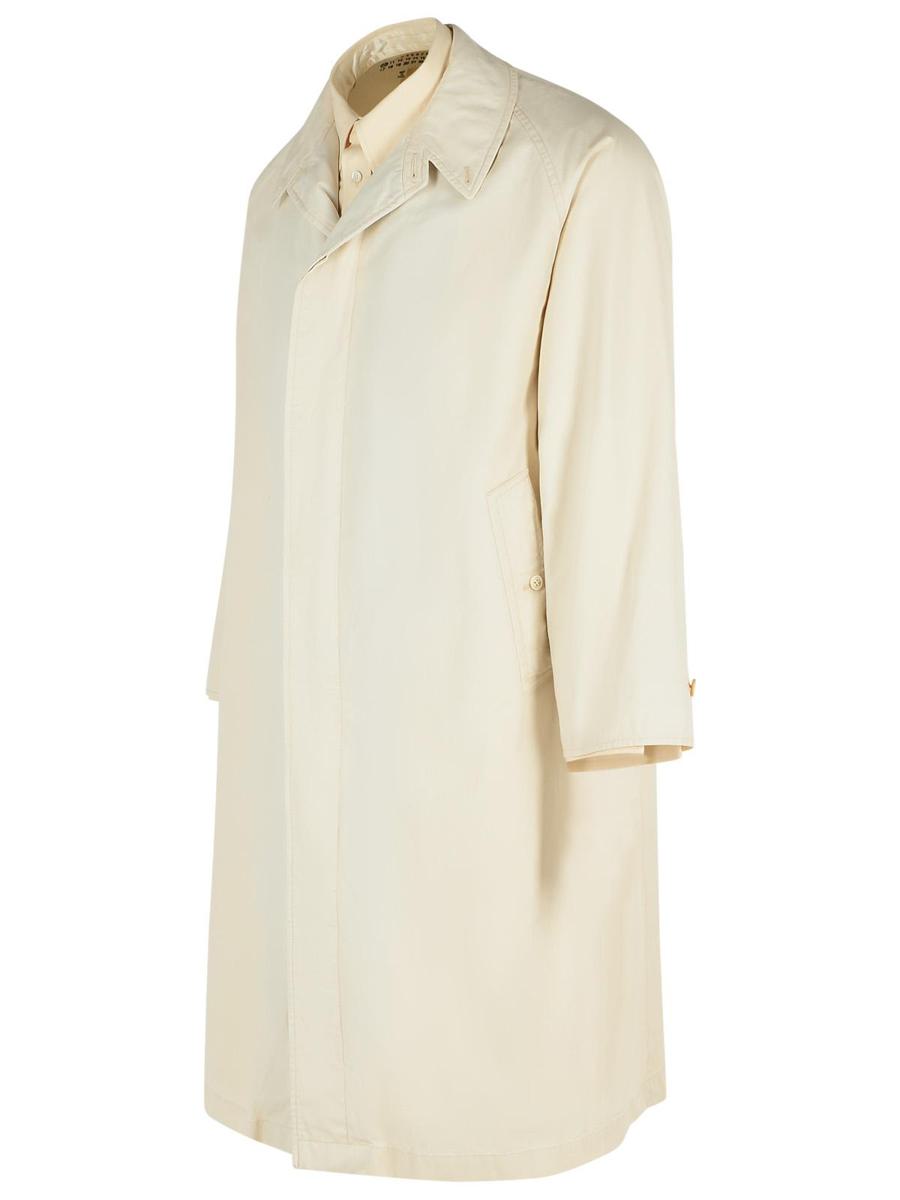 Maison Margiela Elfenbeinfarbener Trenchcoat aus Baumwolle