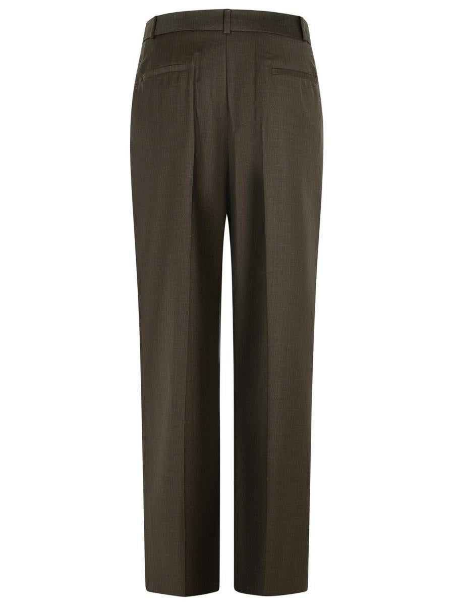 Loulou Studio – Braune Hose aus Schurwolle „Sbiru“