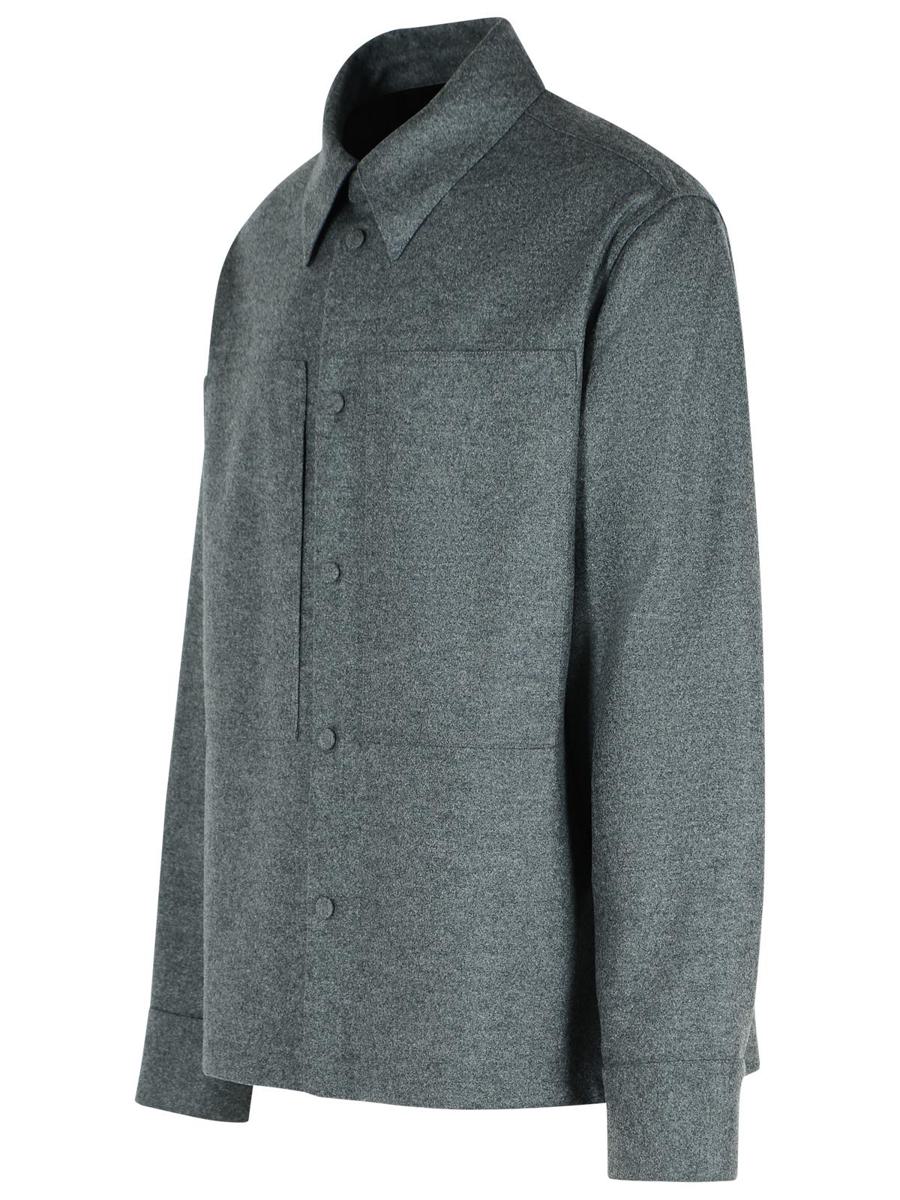 Graues Wollhemd von Jil Sander