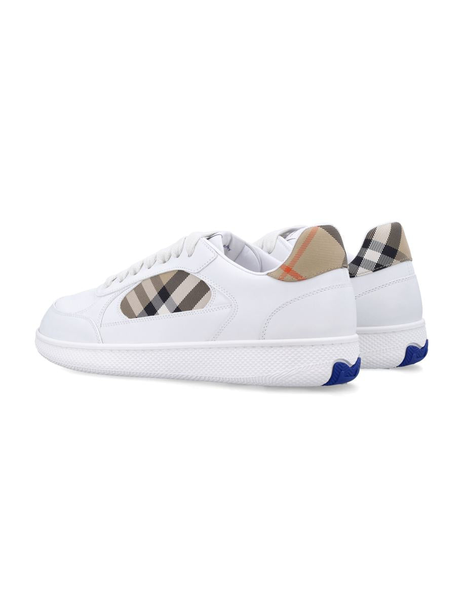 Burberry Terrace Sneakers aus Leder und Karomuster