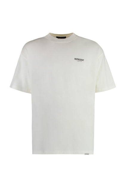Represent Baumwoll-T-Shirt mit Rundhalsausschnitt