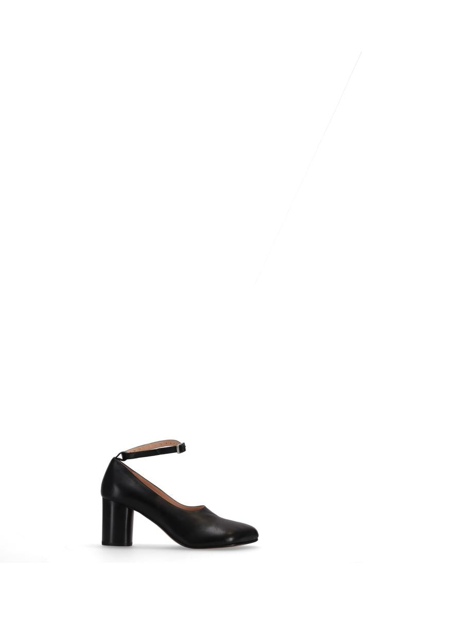 Niccolò Pasqualetti Obliqua Pumps mit Blockabsatz – Kalbsleder