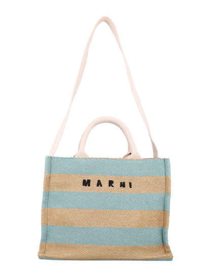 Marni Kleine Tragetasche mit Raffia-Effekt