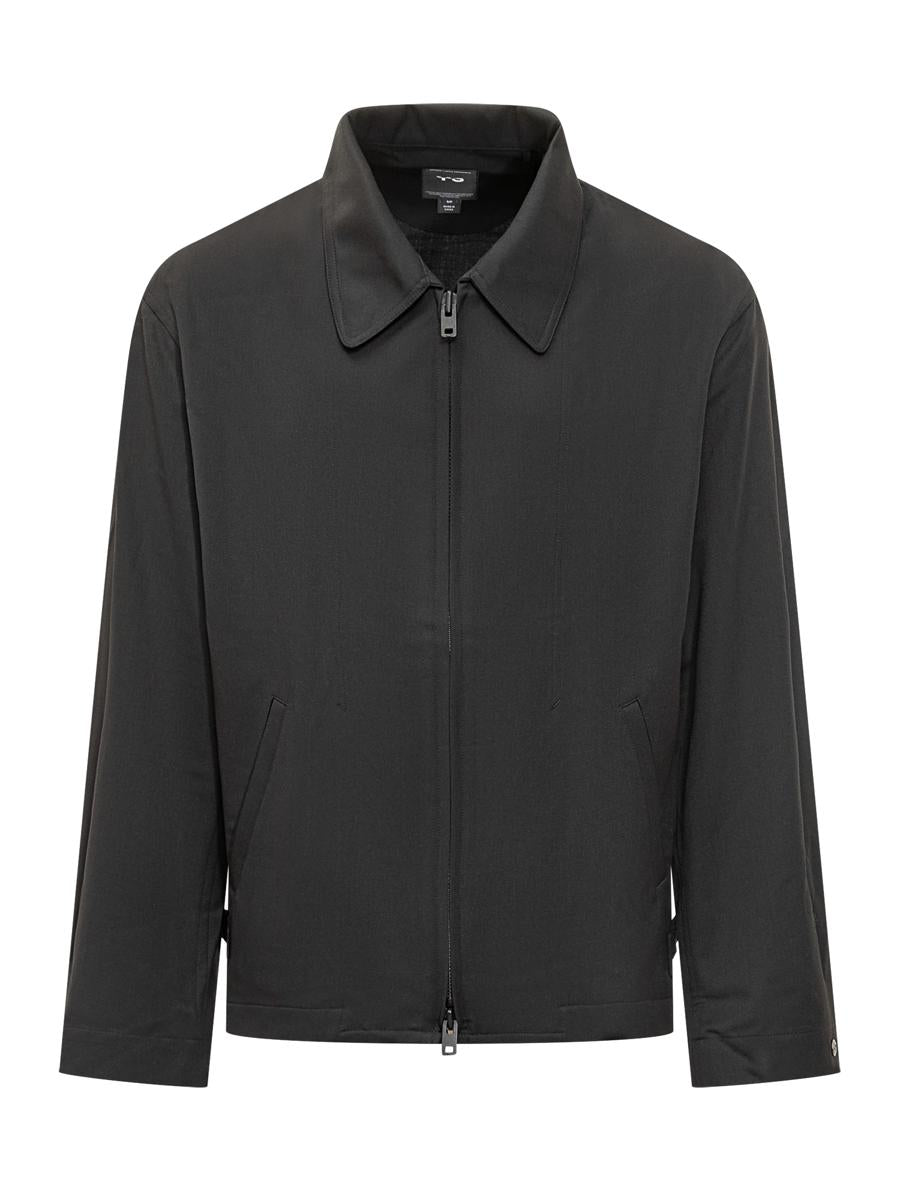 Y-3 Adidas Leichte schwarze Jacke mit Reißverschluss Y-3