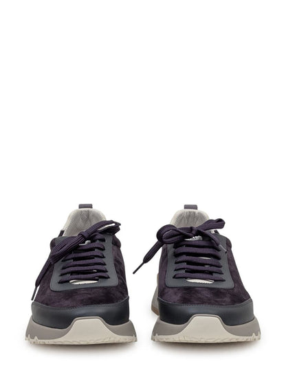Brunello Cucinelli Brunello Cucinelli Wildleder- und Leder-Sneakers