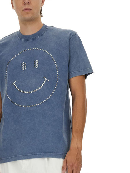Moschino „Smiley®“ T-Shirt aus schwerer Baumwolle