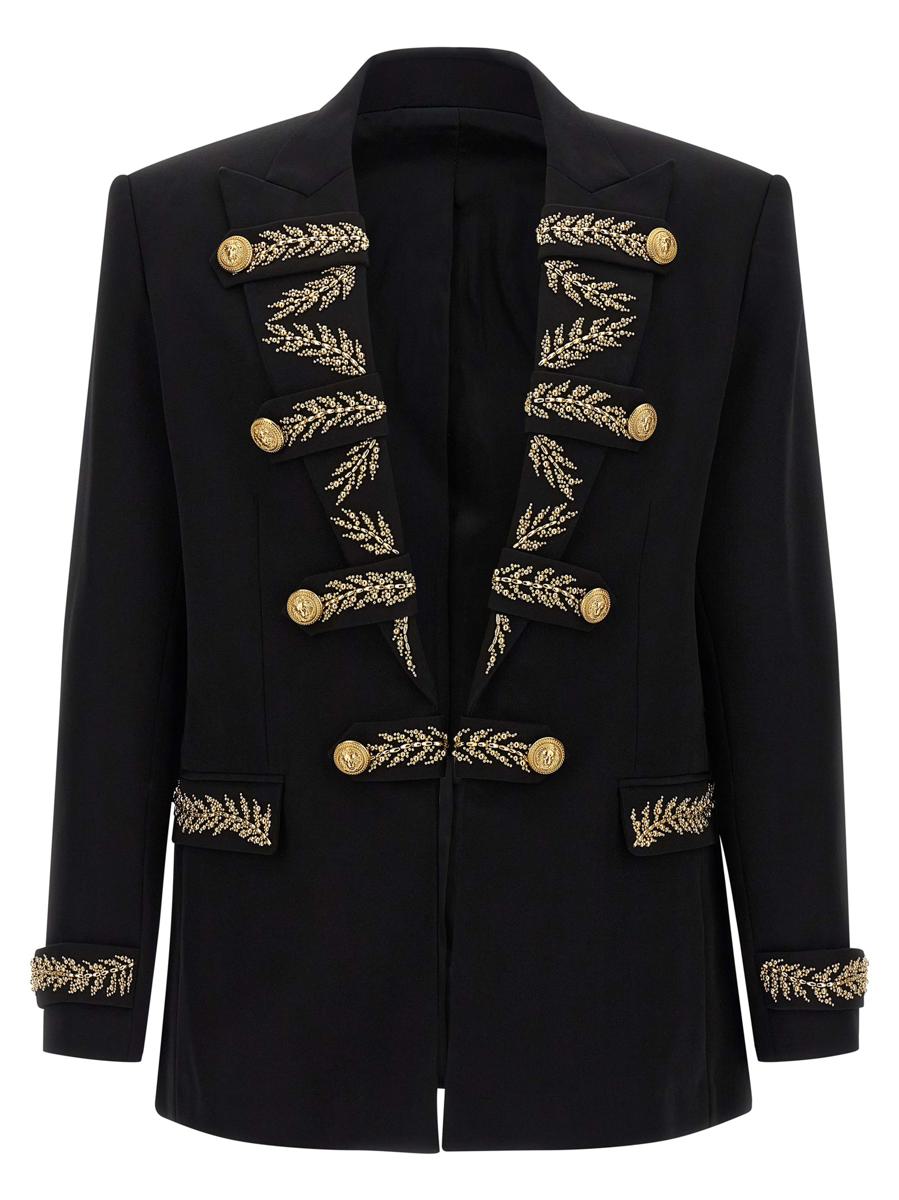 Balmain Blazer mit Blattstickerei