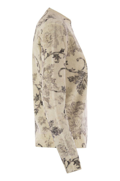 Herno – Wollpullover mit Blumenmuster