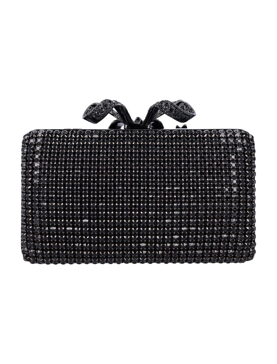 Self-Portrait – Box-Clutch mit Kristallen