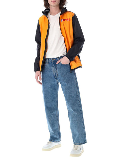 Comme Des Garçons Play – Zweifarbige, wasserdichte Jacke mit Reißverschluss und Kapuze