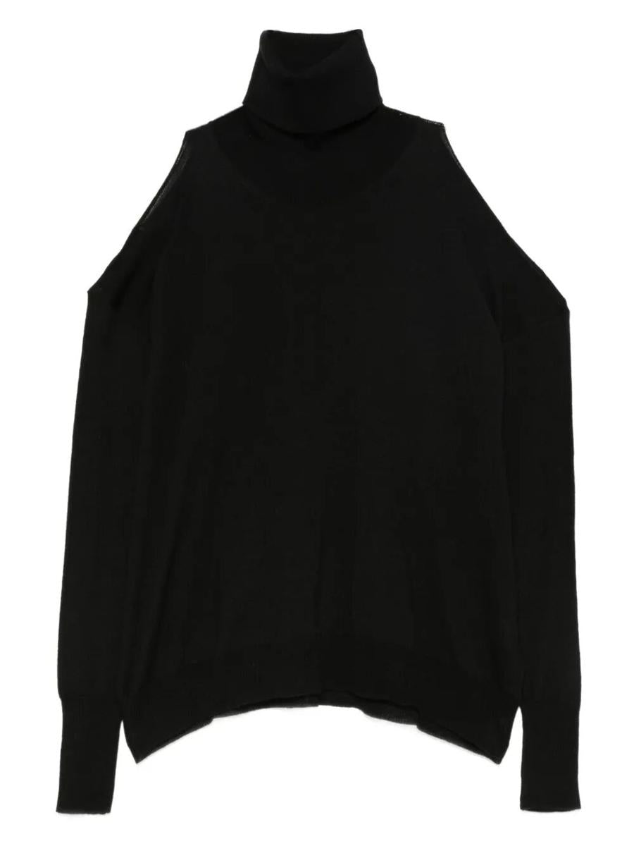 Roberto Collina – Oversize-Rollkragenpullover mit Cut-Outs