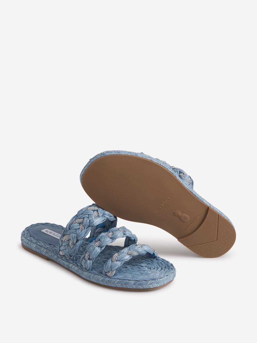 Aquazzura Raffia Coastal Sandale