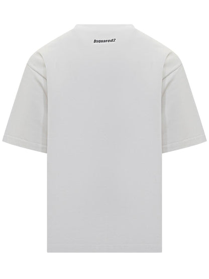 DSQUARED2 – Weißes T-Shirt „Obsessed2“ von Dsquared2