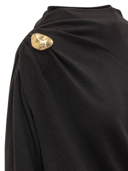 Fabiana Filippi Schwarzes Kleid mit Drapierung von Fabiana Filippi