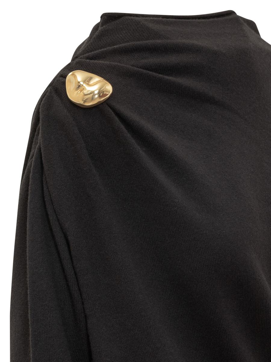 Fabiana Filippi Schwarzes Kleid mit Drapierung von Fabiana Filippi