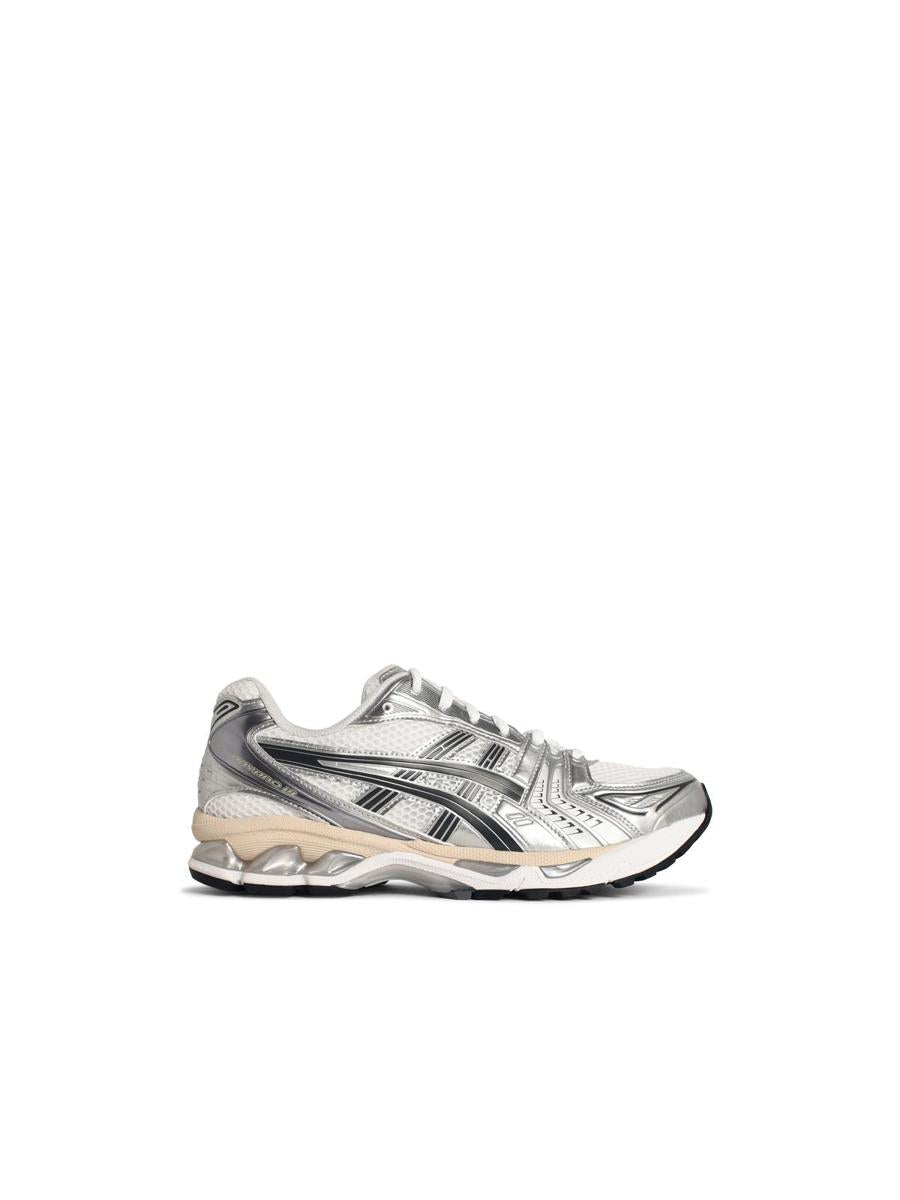 Asics „Gel-Kayano 14“ Sneaker aus weißem und silbernem Funktionsgewebe