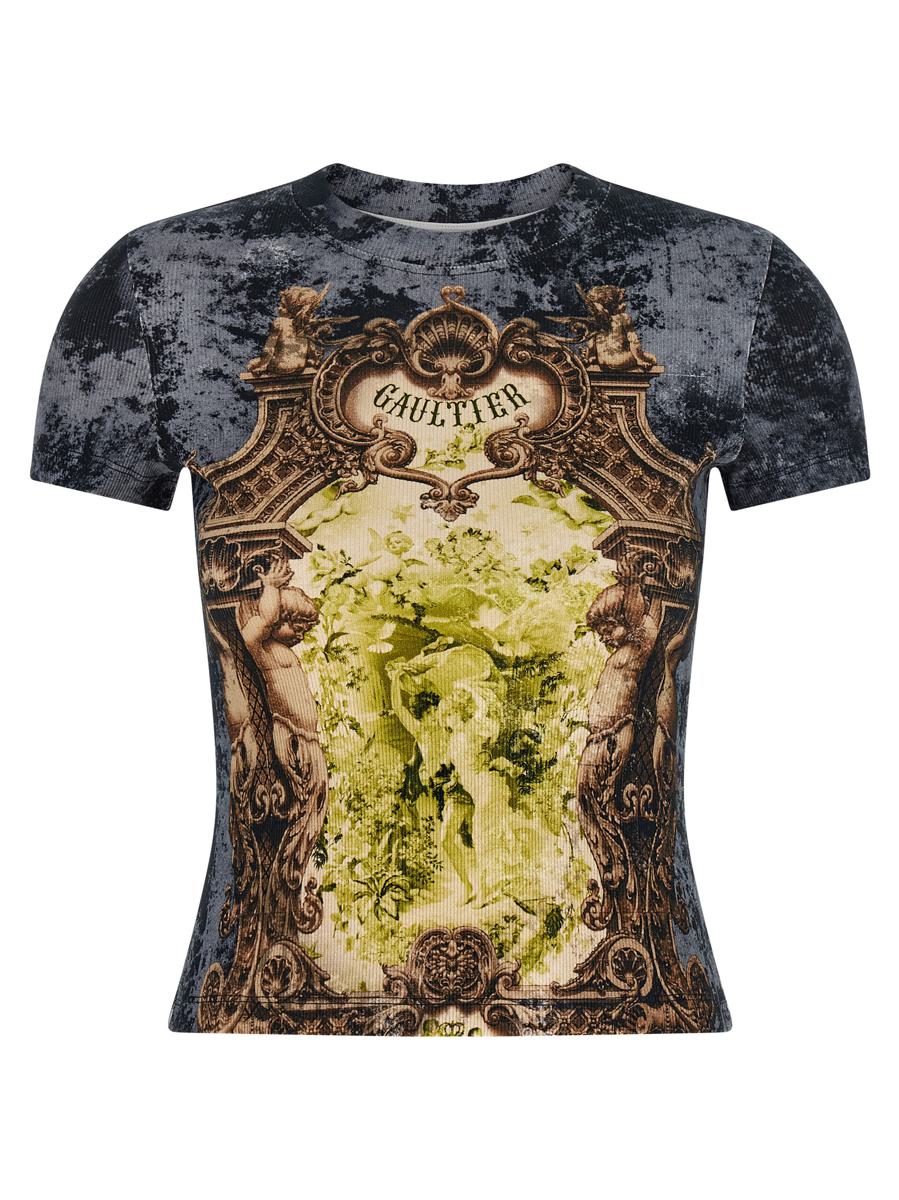 Jean Paul Gaultier T-Shirt „Das blaue Médaillon“.