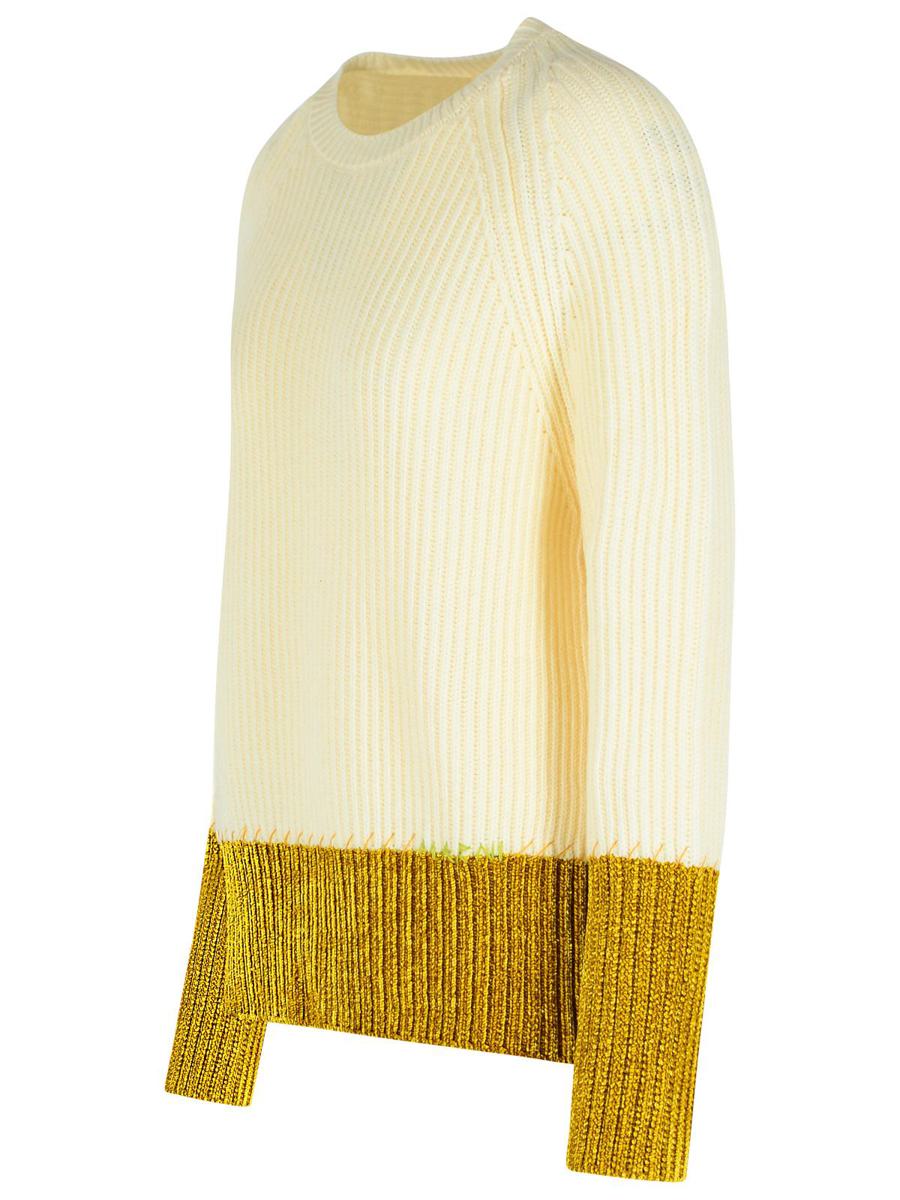 Marni Elfenbeinfarbener Pullover aus Schurwolle