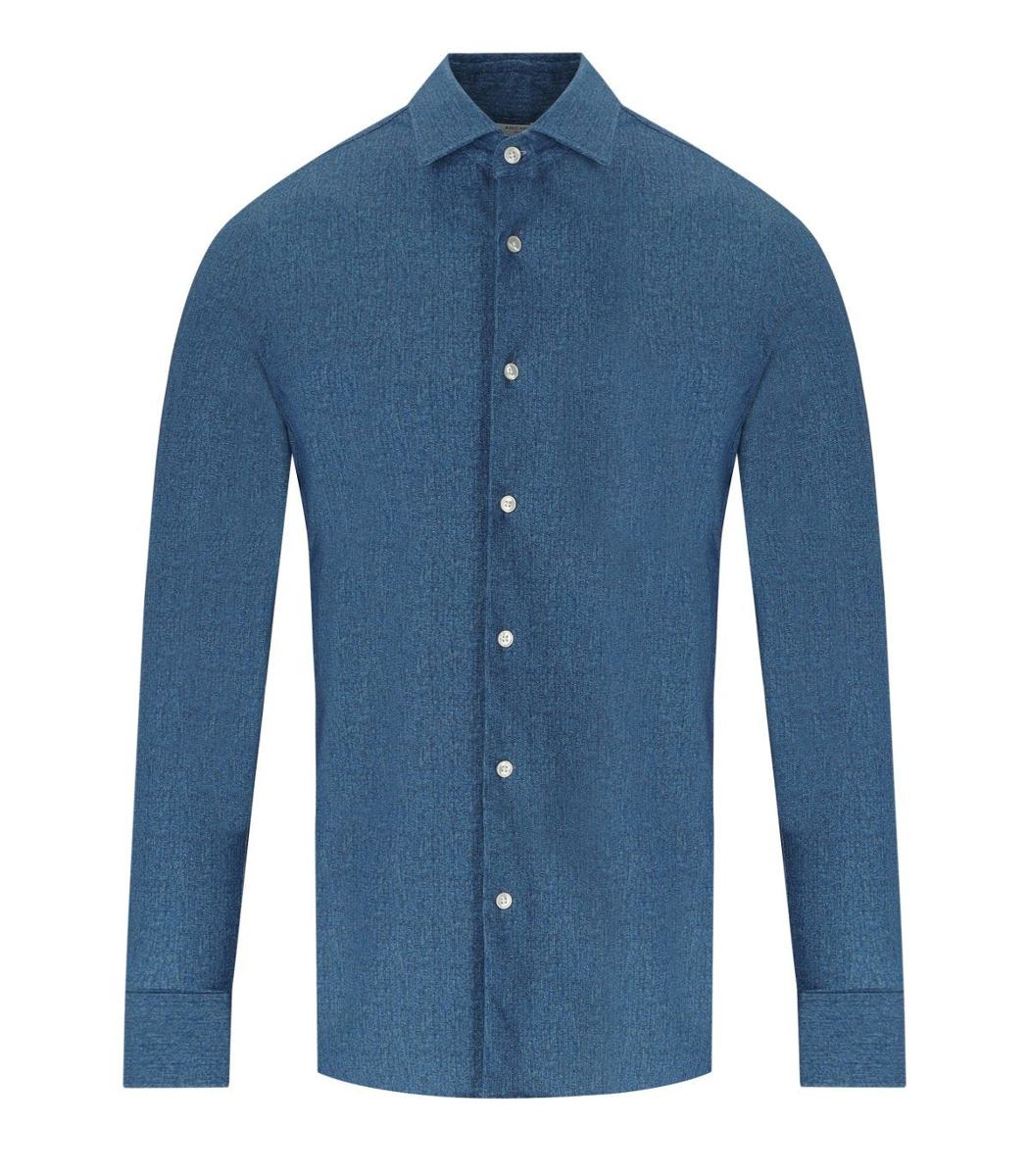 Archivium Hemd in Blau mit Denim-Effekt