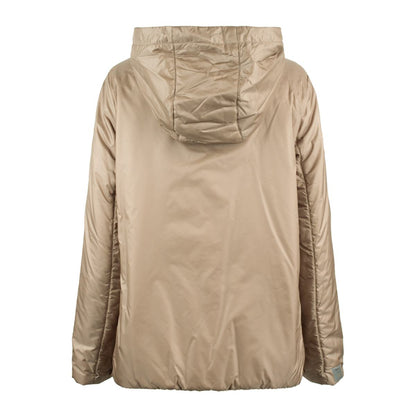 Max Mara Wattierte Jacke mit Kapuze aus tropfnassem Canvas