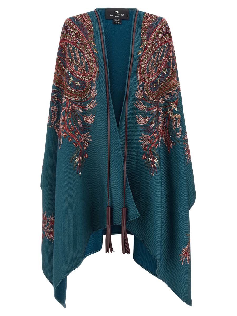 Etro Cape mit Blumen-Paisley-Muster