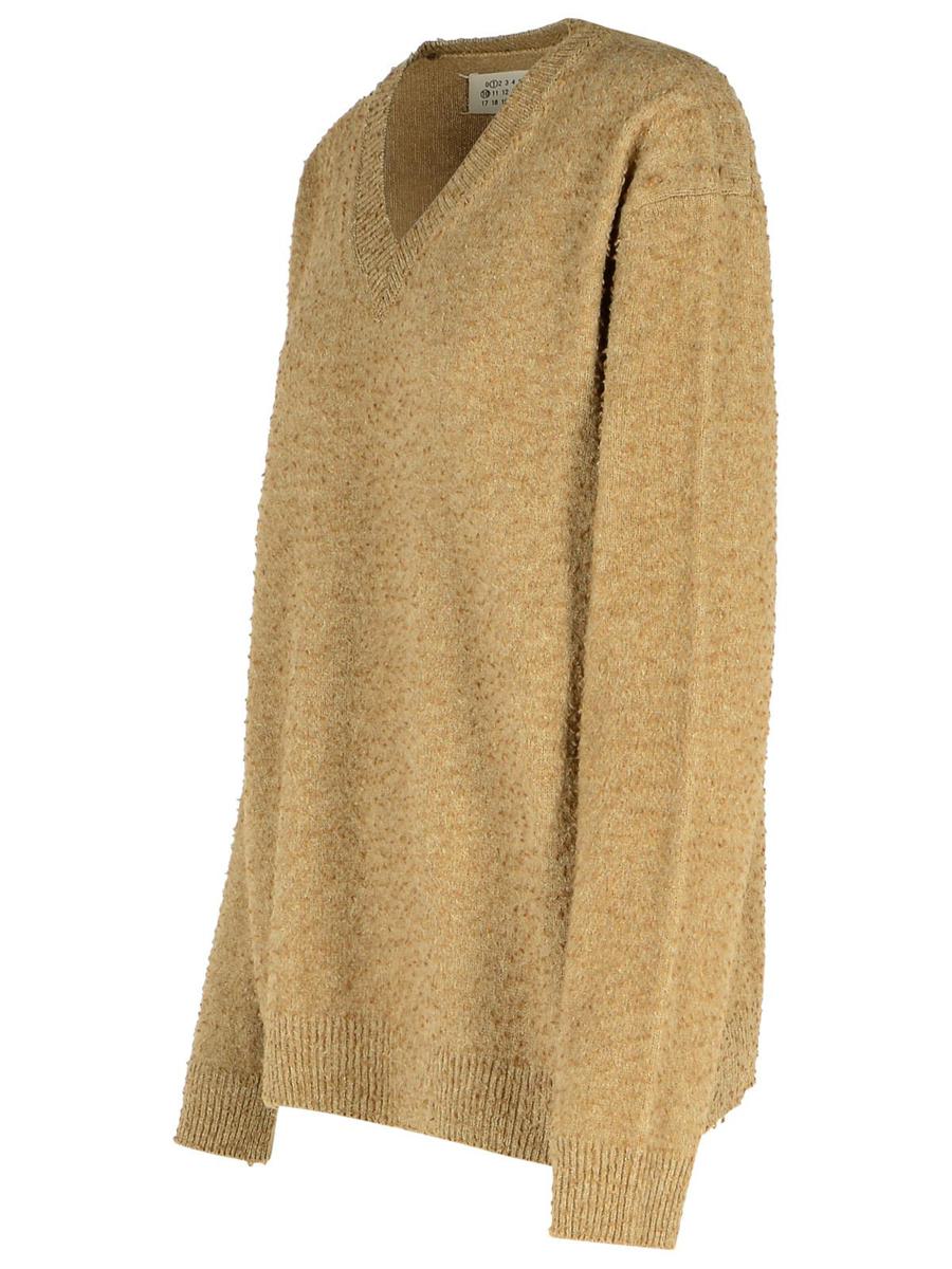 Beigefarbener Pullover aus Wollmischung von Maison Margiela