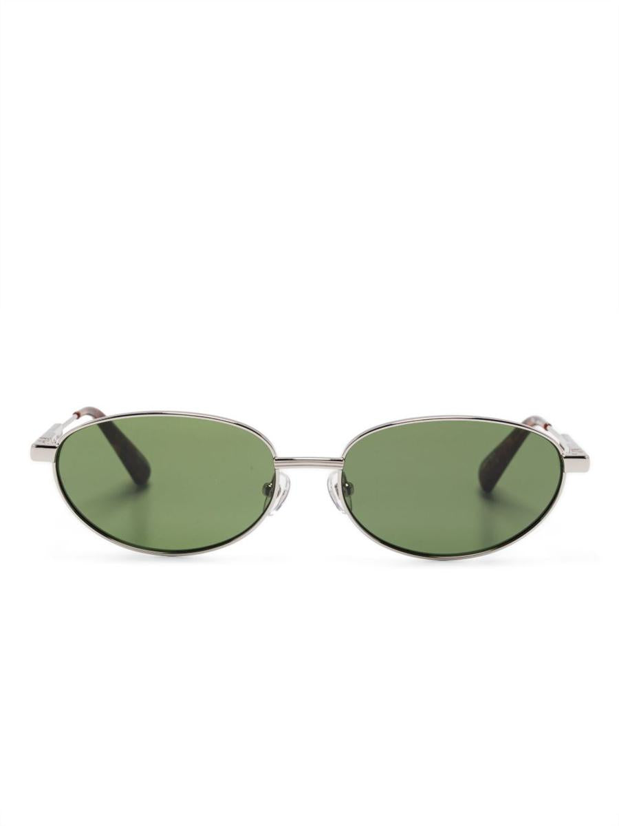 Jacquemus – Silberfarbene Sonnenbrille