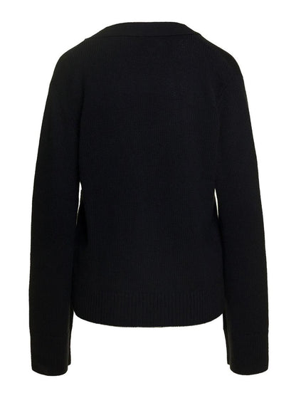 „Danni“ Schwarze Strickjacke aus Kaschmir für Damen
