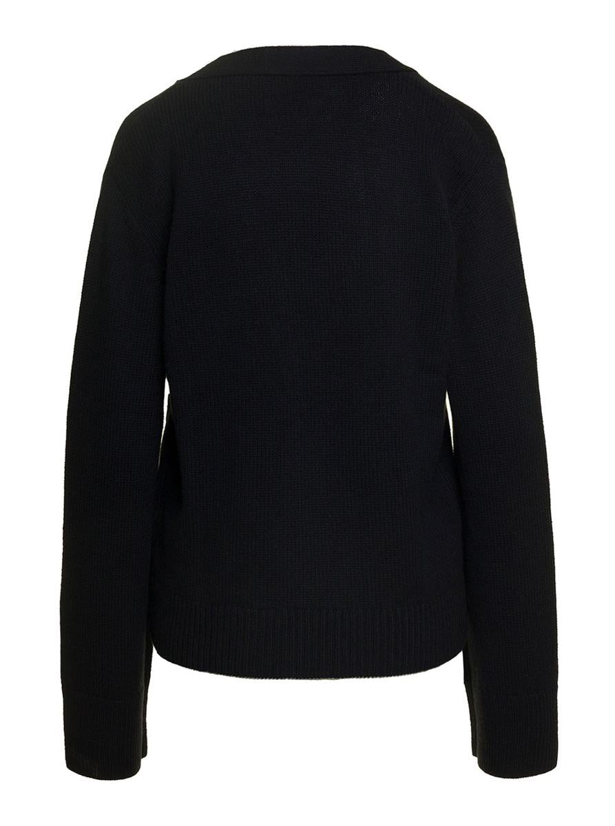 „Danni“ Schwarze Strickjacke aus Kaschmir für Damen