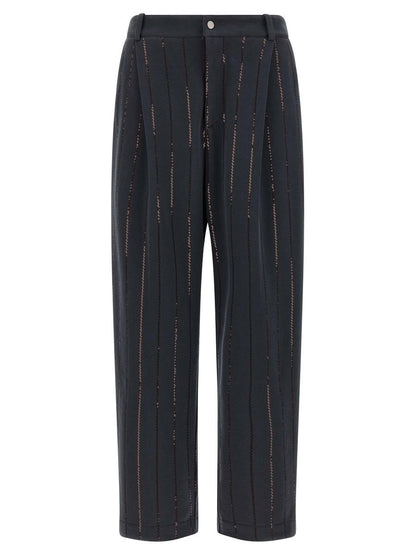 Brunello Cucinelli – Jogginghose mit „Dazzling Chalk Stripe Embroidery“