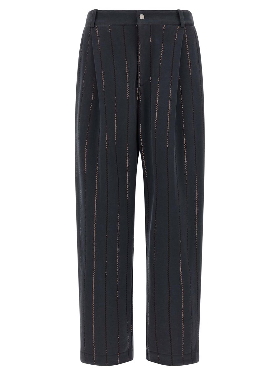 Brunello Cucinelli – Jogginghose mit „Dazzling Chalk Stripe Embroidery“