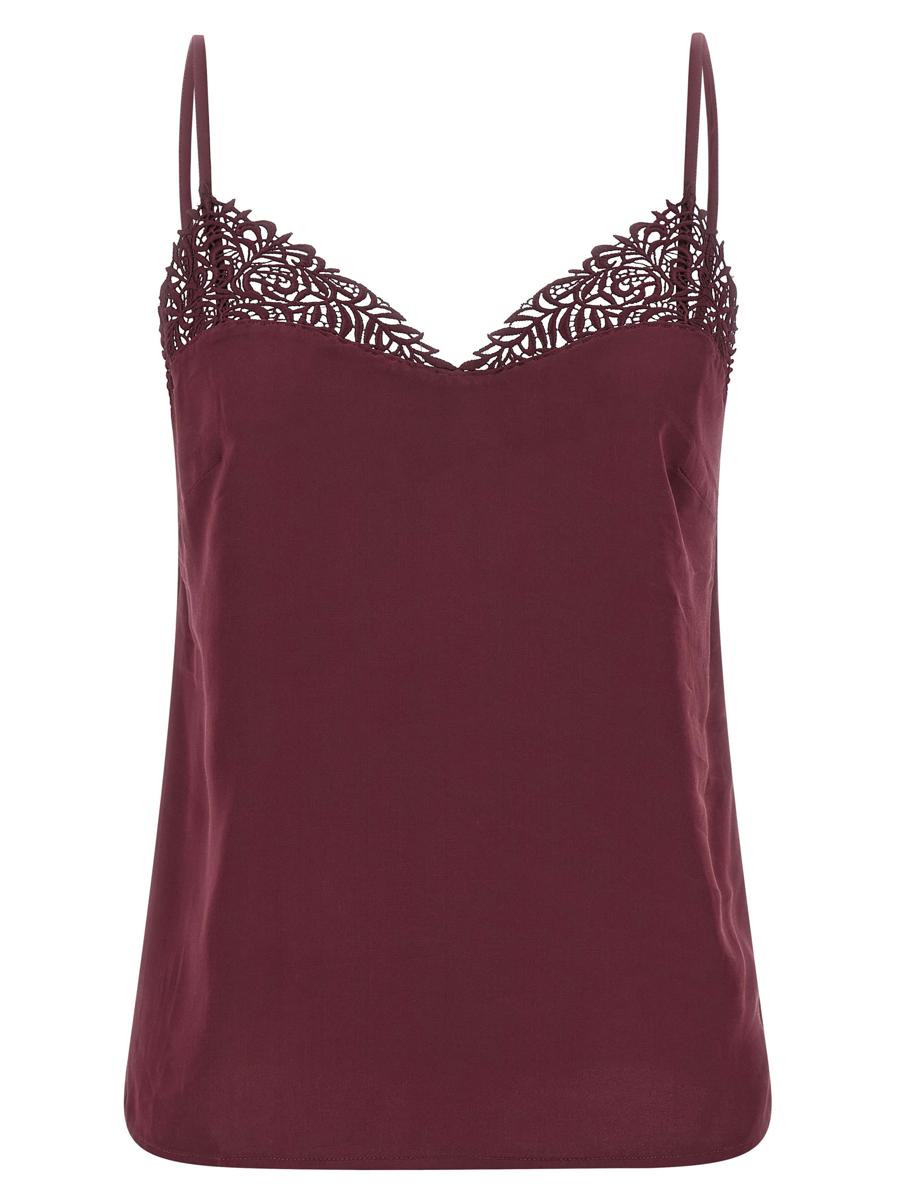 Twinset Satin-Spitzentop