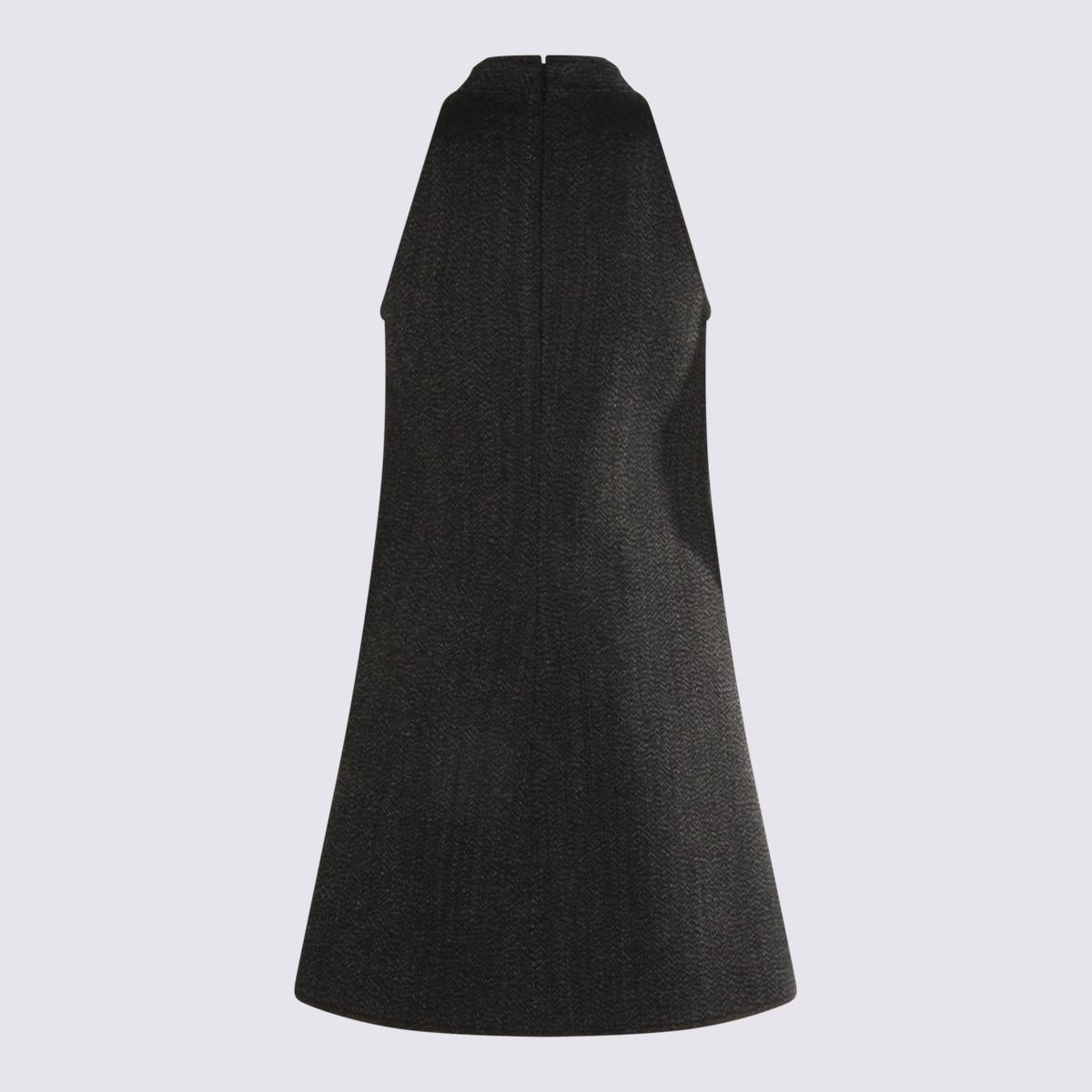 Courrèges Minikleid aus schwarzer Wolle