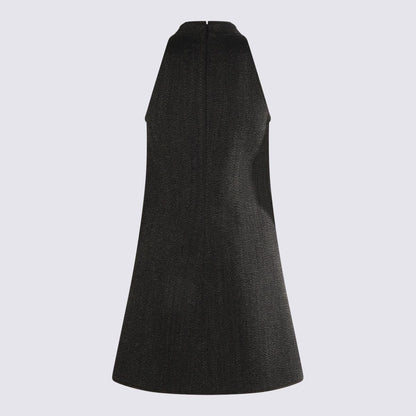 Courrèges Minikleid aus schwarzer Wolle