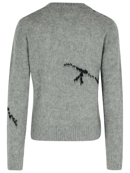 Dries Van Noten Grauer Wollmischungspullover