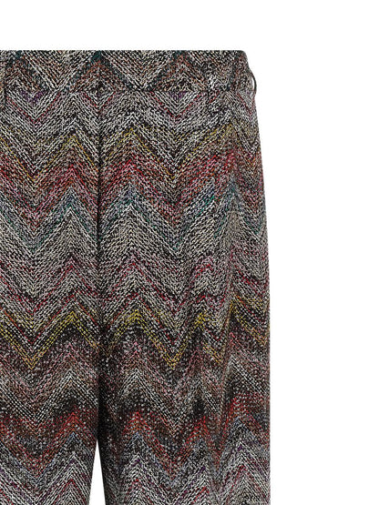 Missoni Zickzack-Paillettenhose