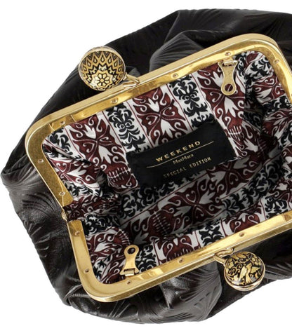 Weekend Max Mara – Kleine braune Clutch „Pasticcino Spanish Heritage“