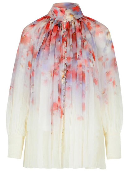 Zimmermann „Crush Smock“ Mehrfarbige Bluse aus Polyestermischung