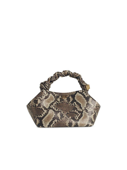 Ganni Kleine, mehrfarbige Tasche „Bou“ aus Ledermischung