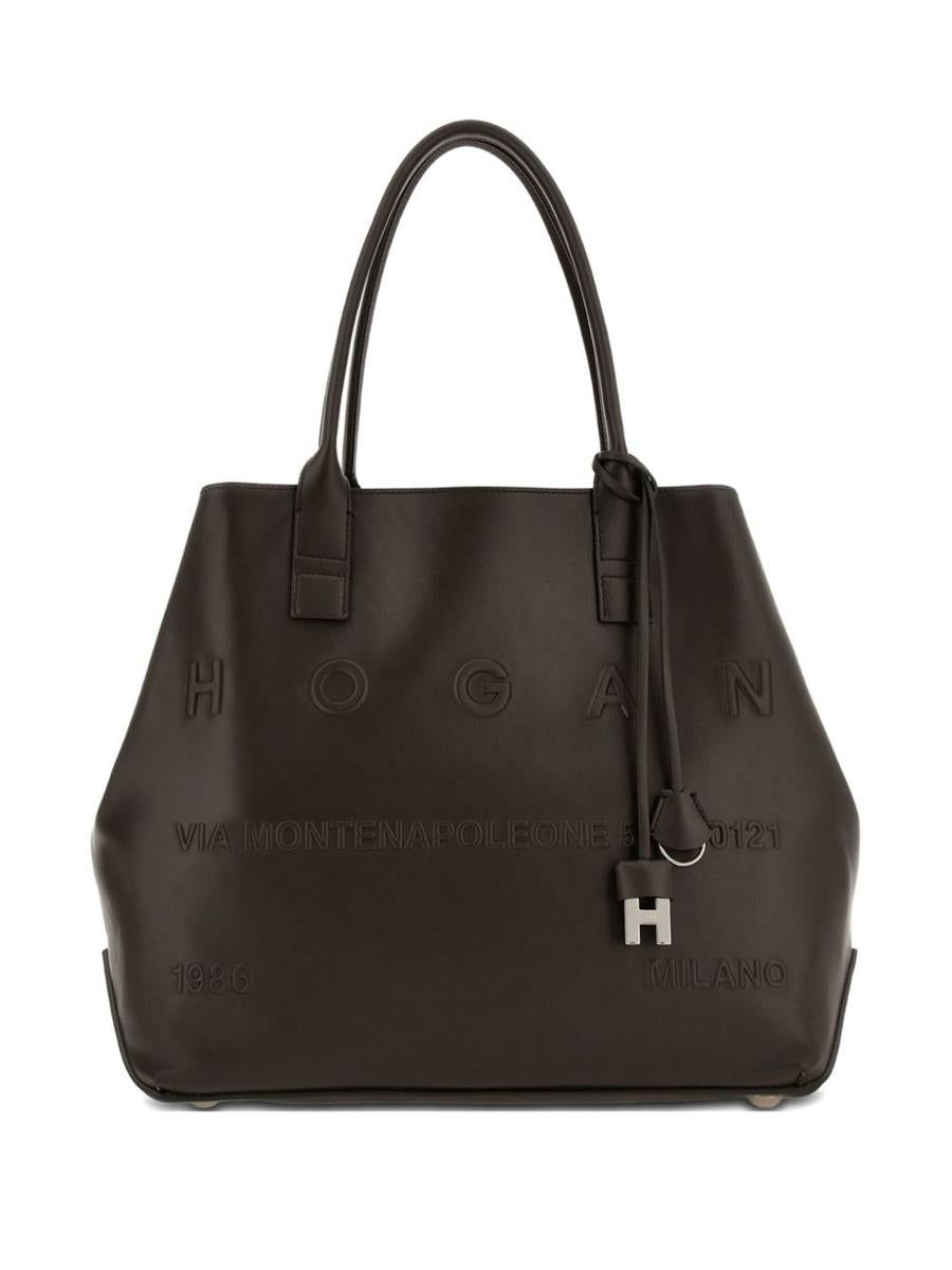 Hogan Script Medium Leder-Tragetasche