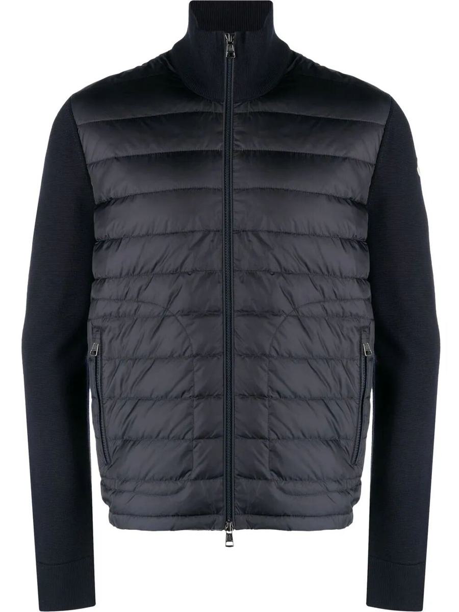 Moncler Gepolsterte Strickjacke mit Reißverschluss Kleidung