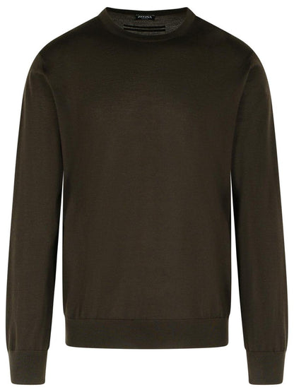Zegna – Pullover aus Kaschmirmischung in Braun