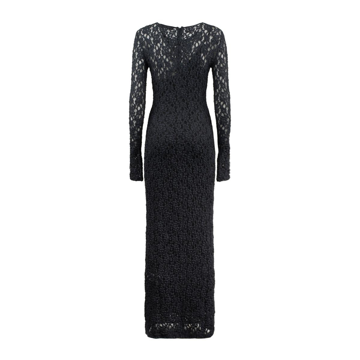 Max Mara Eng anliegendes Cloqué-Spitzenkleid
