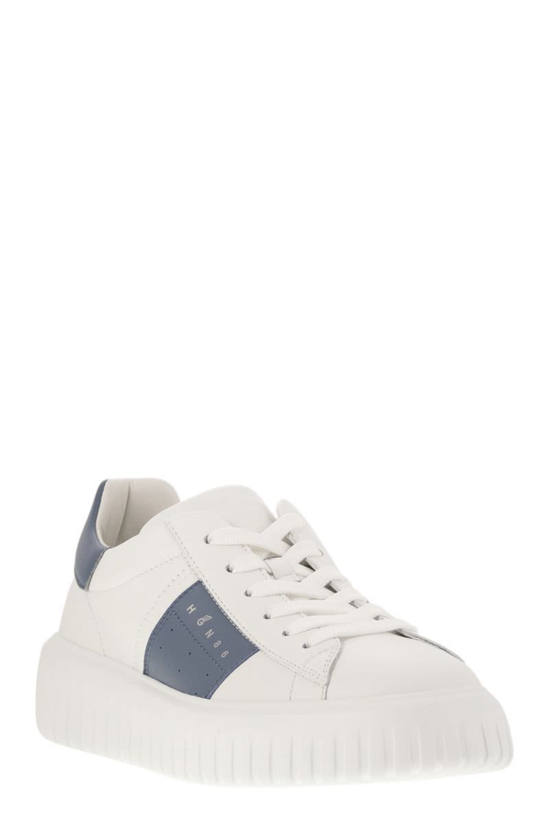 Hogan – Weiße Sneakers mit H-Streifen