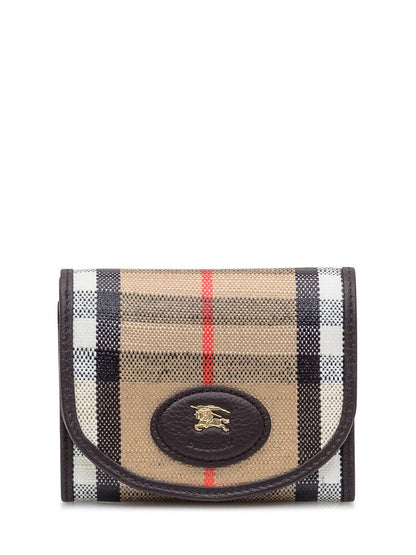 Burberry Burberry Geldbörse aus Schottenstoff und Leder